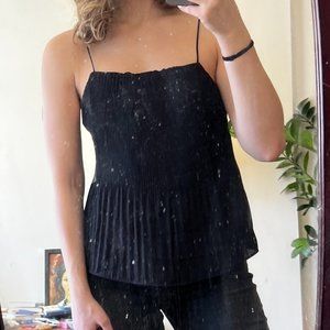 Zara black lacy strappy tank